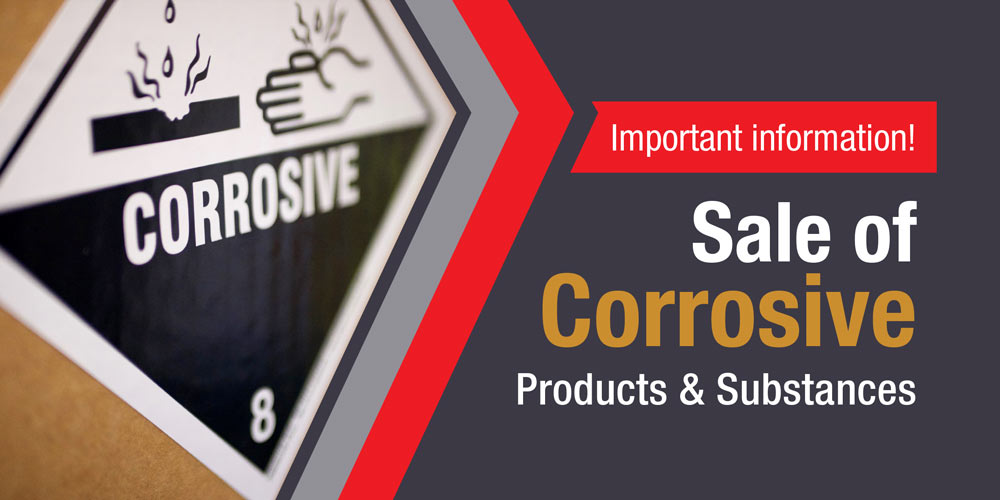 Sale of Corrosive Products