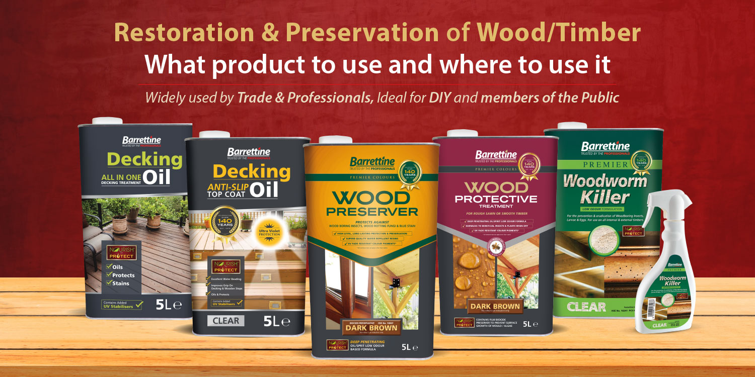 Restoration & Preservation of Wood/Timber - What product to use and where to use it